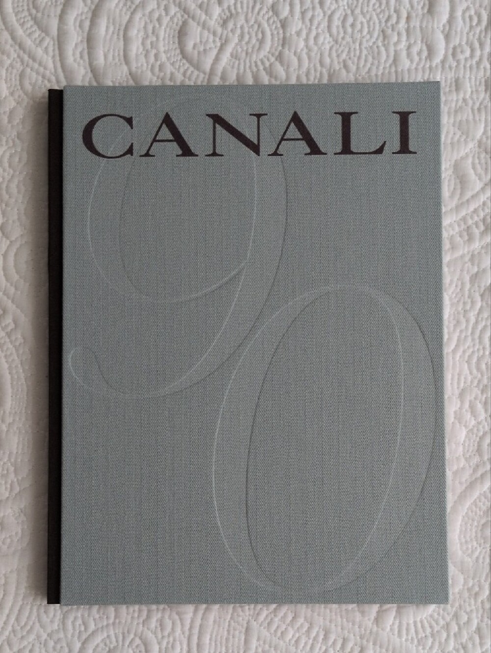 Canali Decorative Hardcover Book in Light Gray and Brown